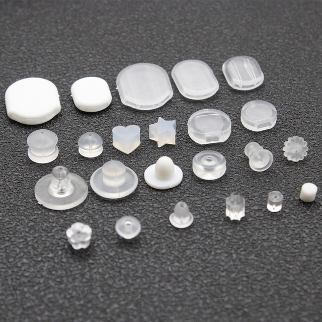 White Transparent Soft Silicone Rubber Earring Backs Stopper Anti-Pain Ear  Clip Pad Jewelry Accessories DIY